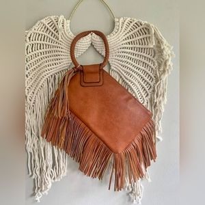 Fringe Vegan Leather Wristlet/Clutch